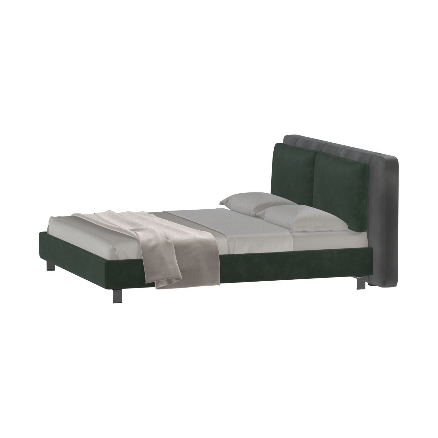 Giovanna Double Bed with Elegant Headboard