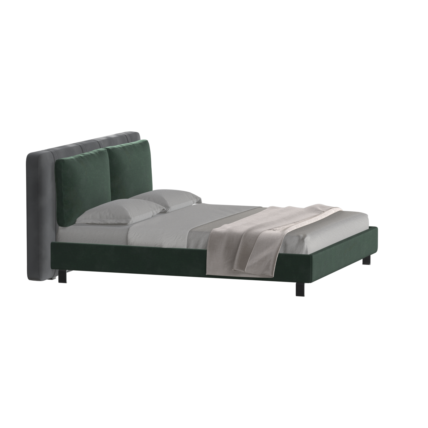 Giovanna Double Bed with Elegant Headboard