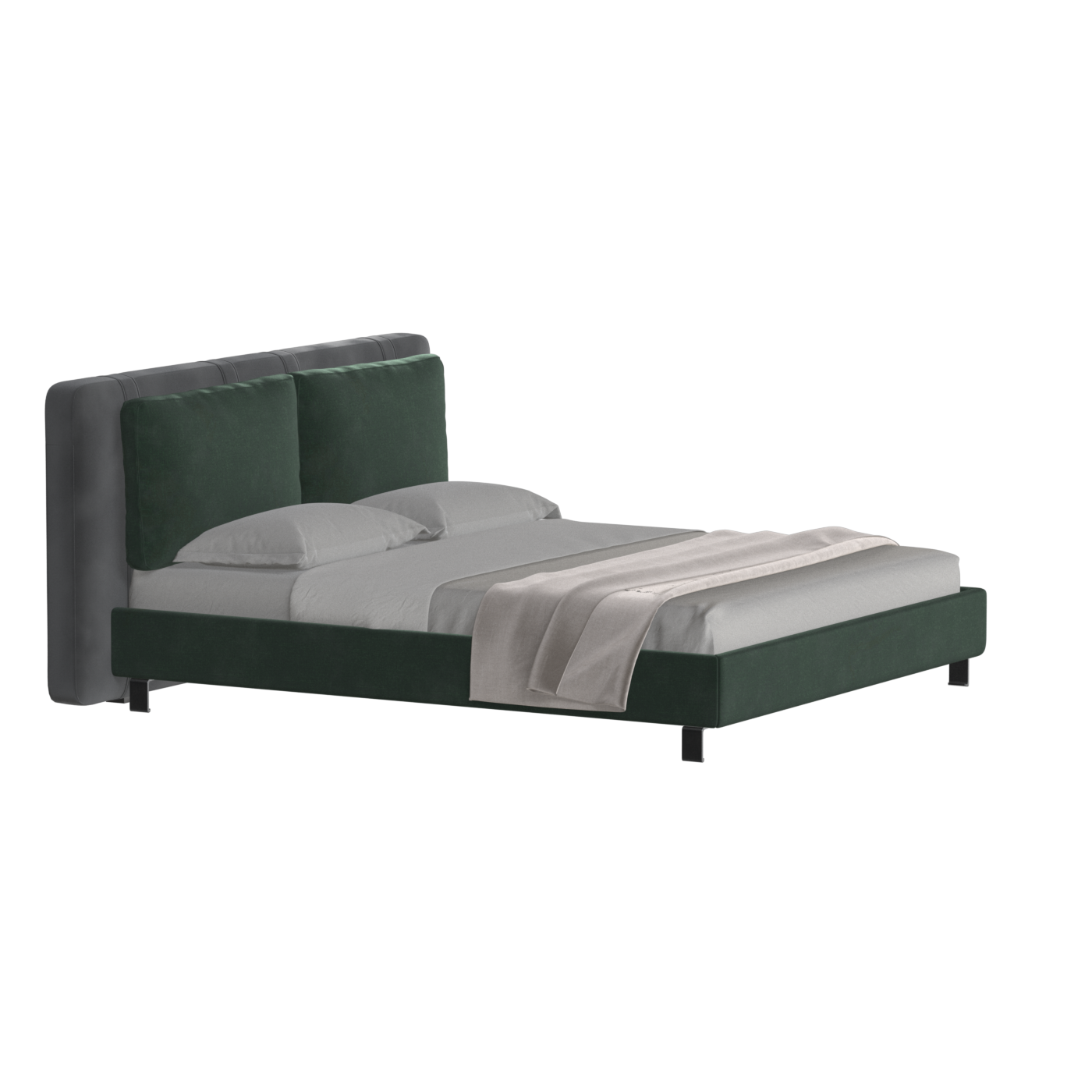 Giovanna Double Bed with Elegant Headboard