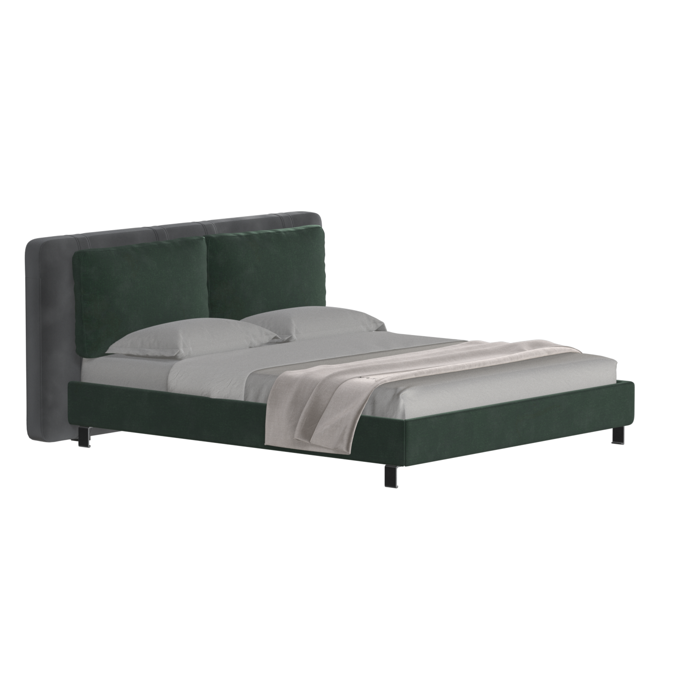 Giovanna Double Bed with Elegant Headboard