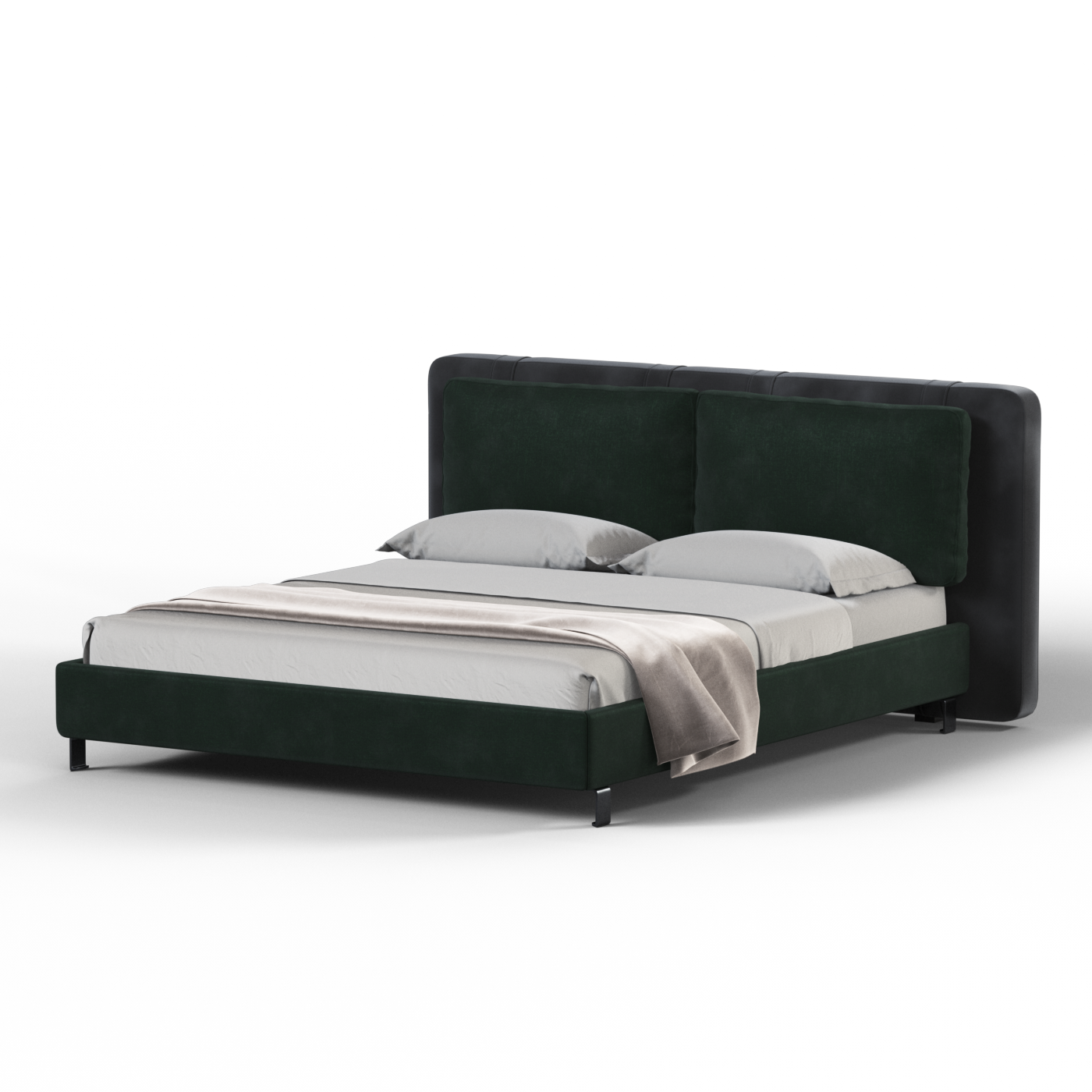 Giovanna Double Bed with Elegant Headboard