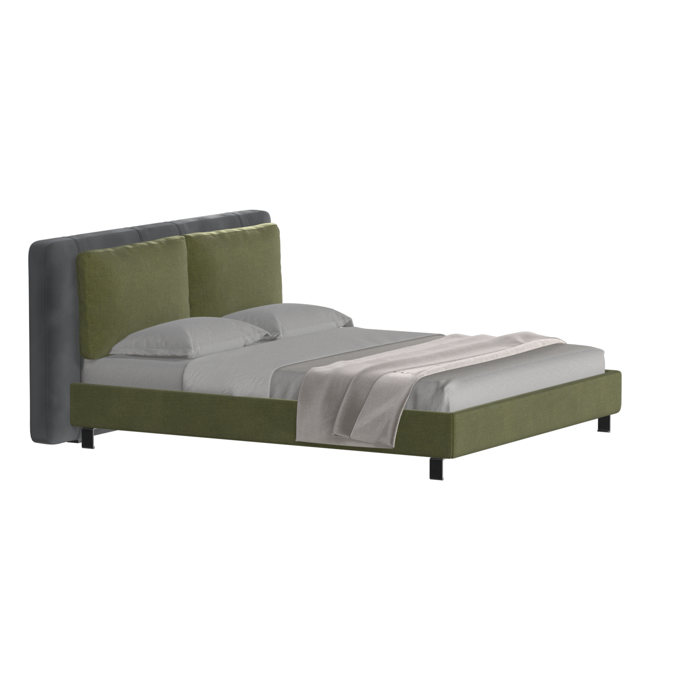 Giovanna Double Bed with Elegant Headboard