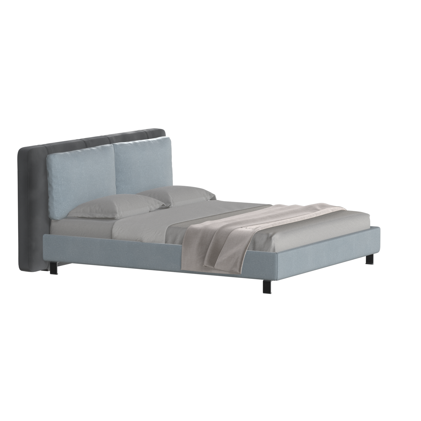 Giovanna Double Bed with Elegant Headboard