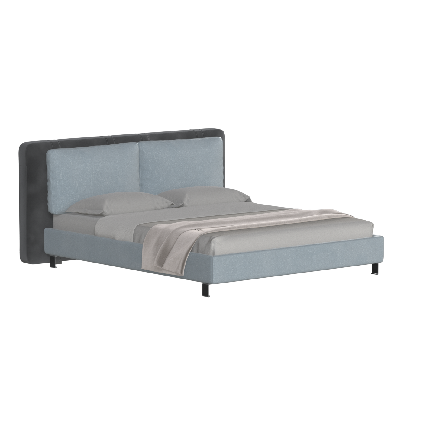 Giovanna Double Bed with Elegant Headboard