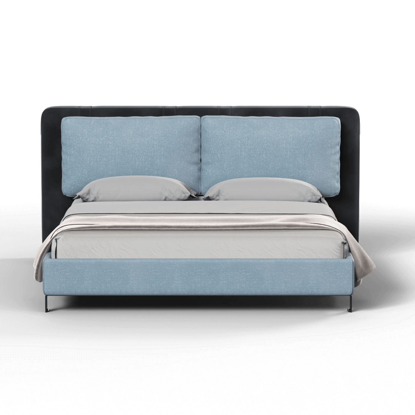 Giovanna Double Bed with Elegant Headboard