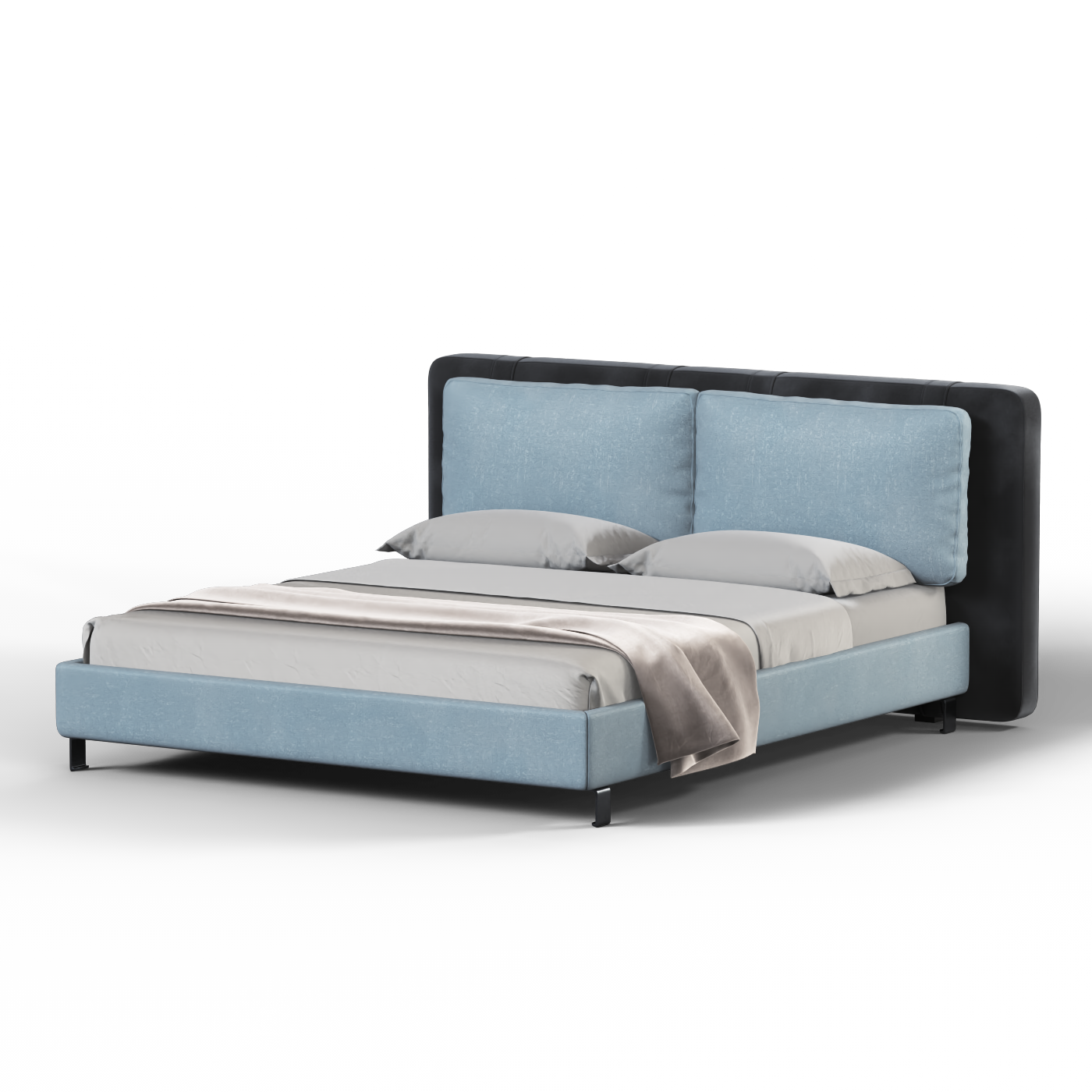 Giovanna Double Bed with Elegant Headboard