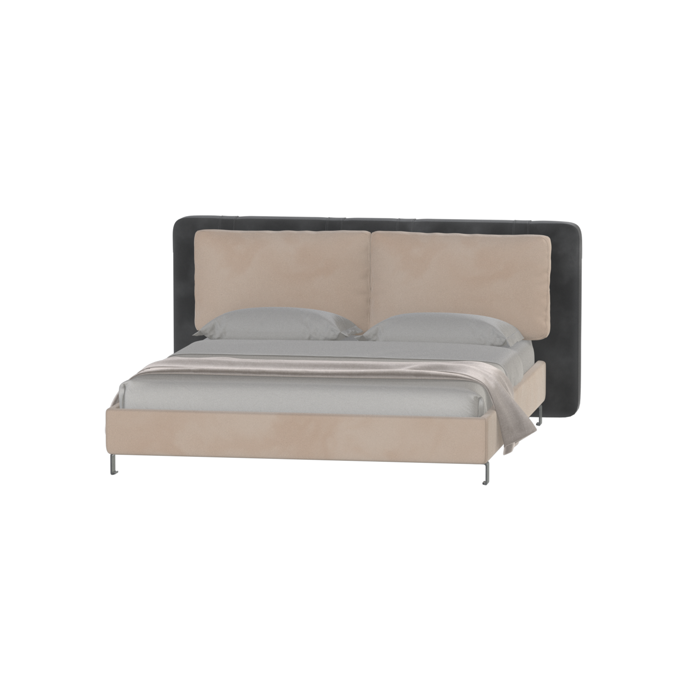 Giovanna Double Bed with Elegant Headboard