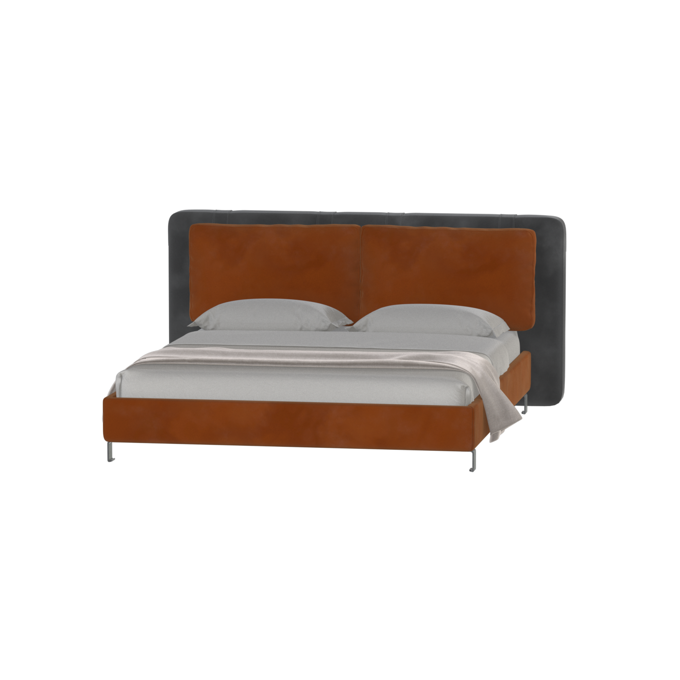 Giovanna Double Bed with Elegant Headboard