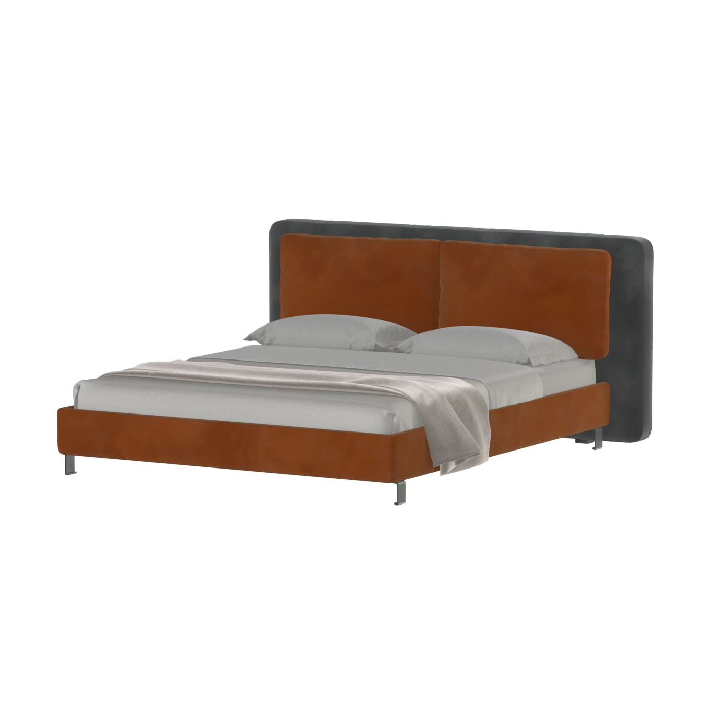 Giovanna Double Bed with Elegant Headboard