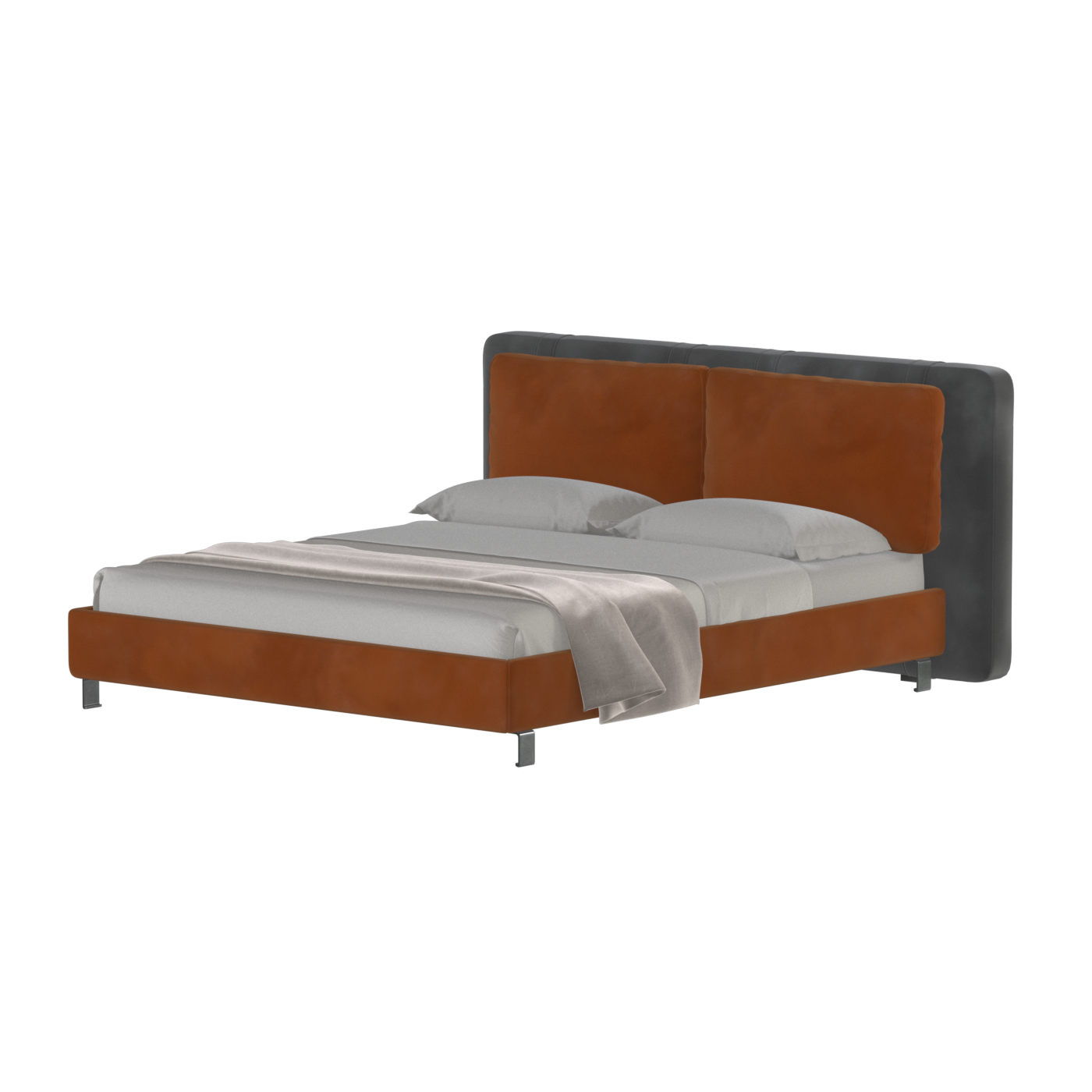 Giovanna Double Bed with Elegant Headboard