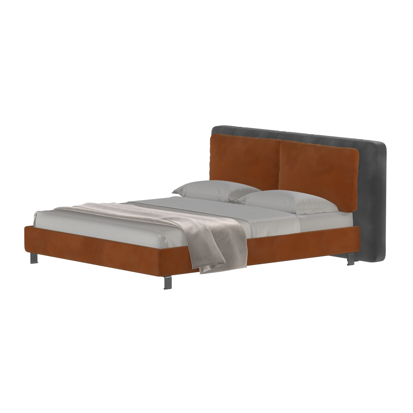 Giovanna Double Bed with Elegant Headboard