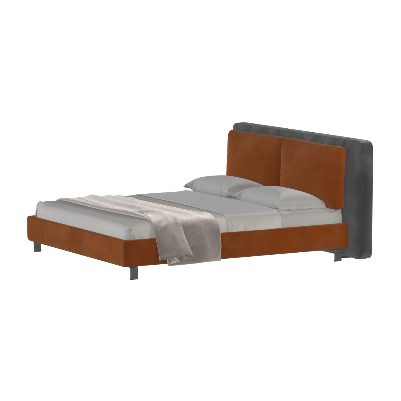 Giovanna Double Bed with Elegant Headboard
