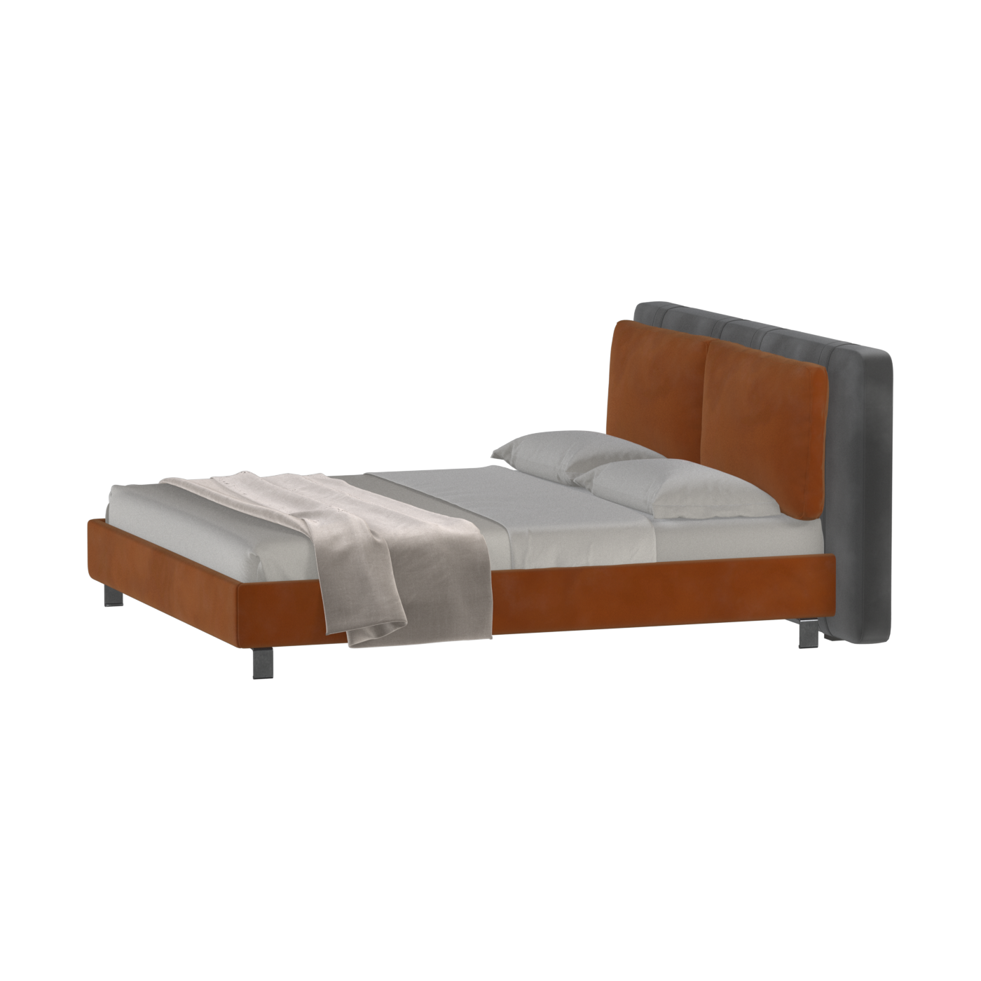 Giovanna Double Bed with Elegant Headboard