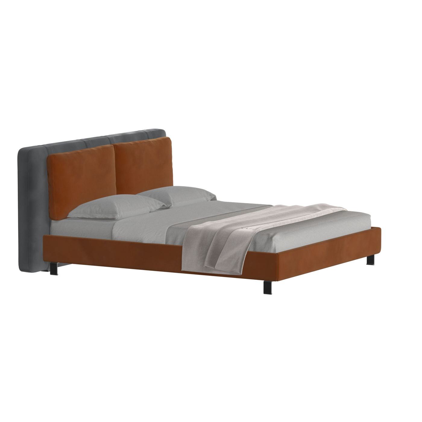 Giovanna Double Bed with Elegant Headboard