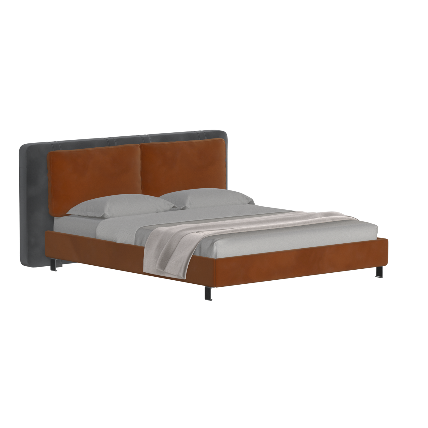 Giovanna Double Bed with Elegant Headboard