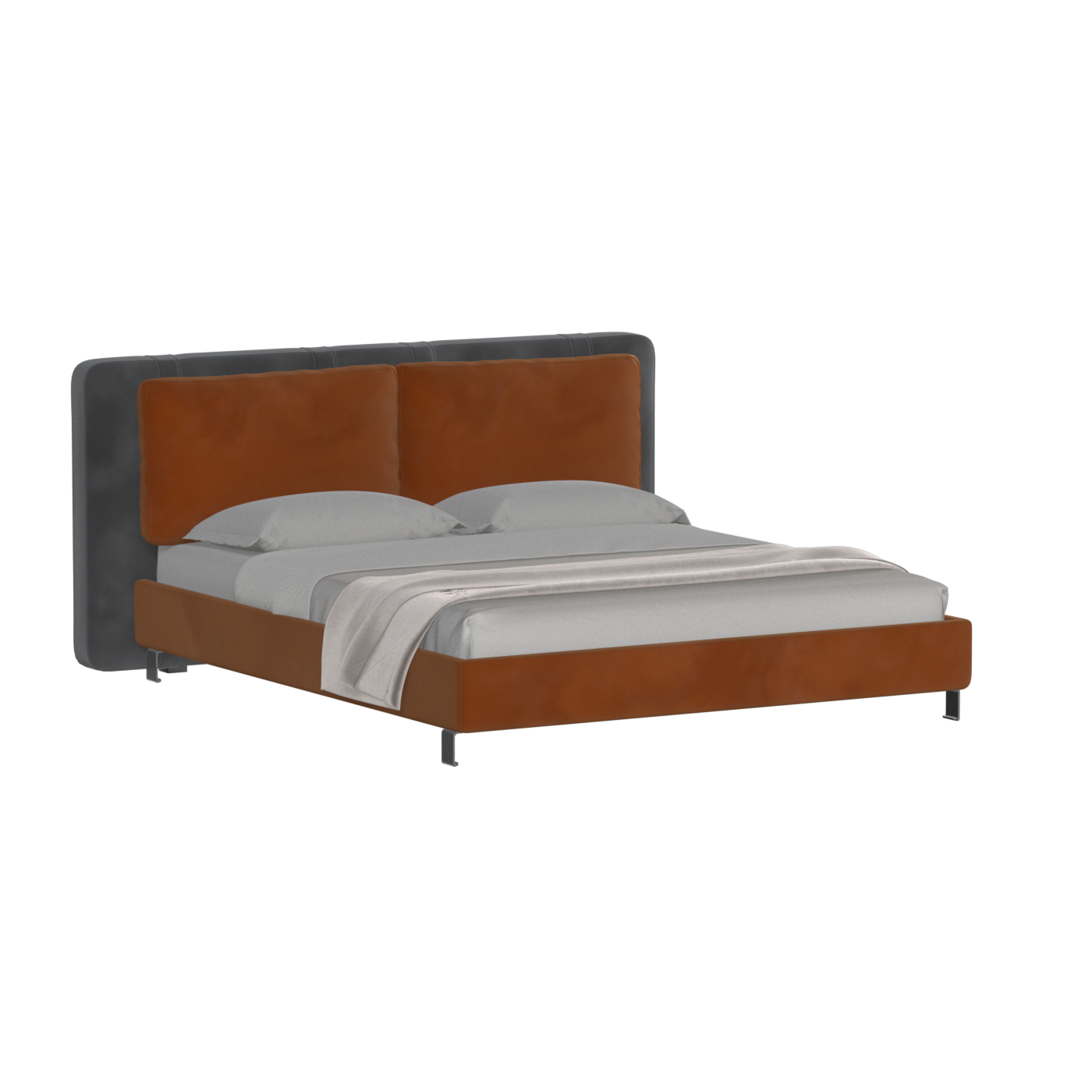 Giovanna Double Bed with Elegant Headboard