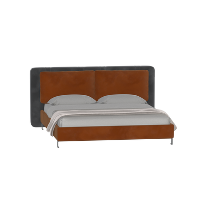 Giovanna Double Bed with Elegant Headboard
