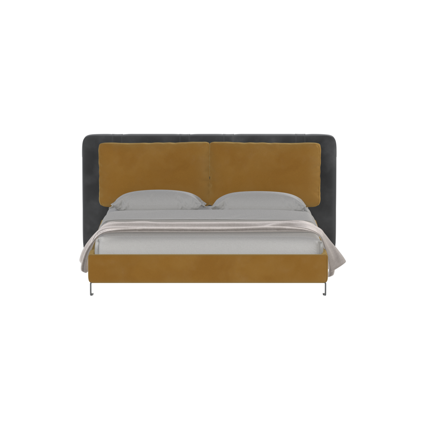 Giovanna Double Bed with Elegant Headboard
