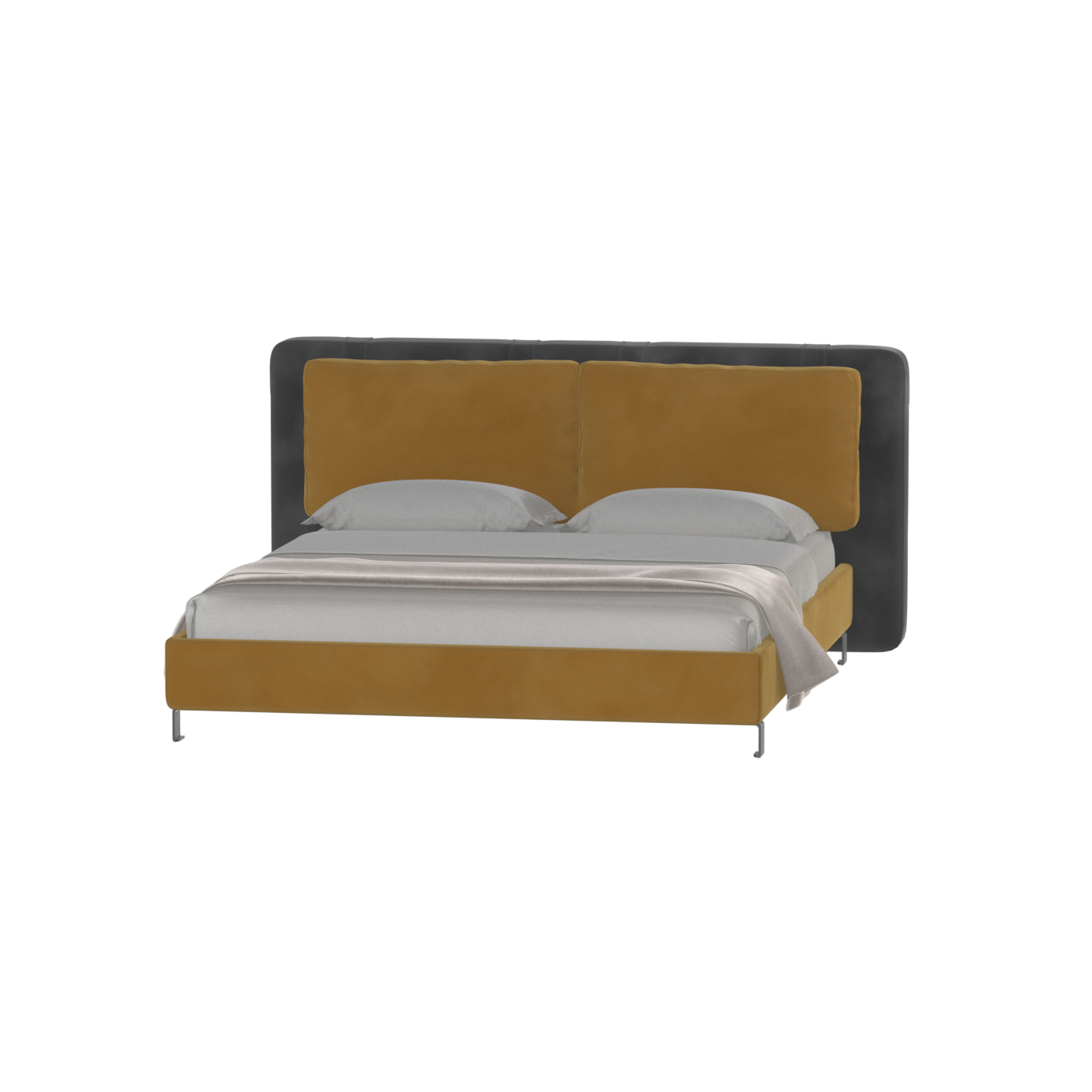 Giovanna Double Bed with Elegant Headboard