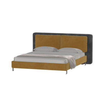 Giovanna Double Bed with Elegant Headboard