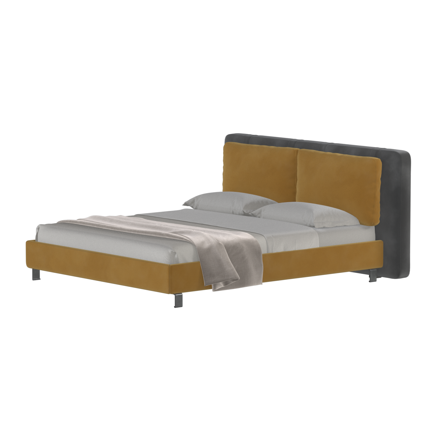 Giovanna Double Bed with Elegant Headboard