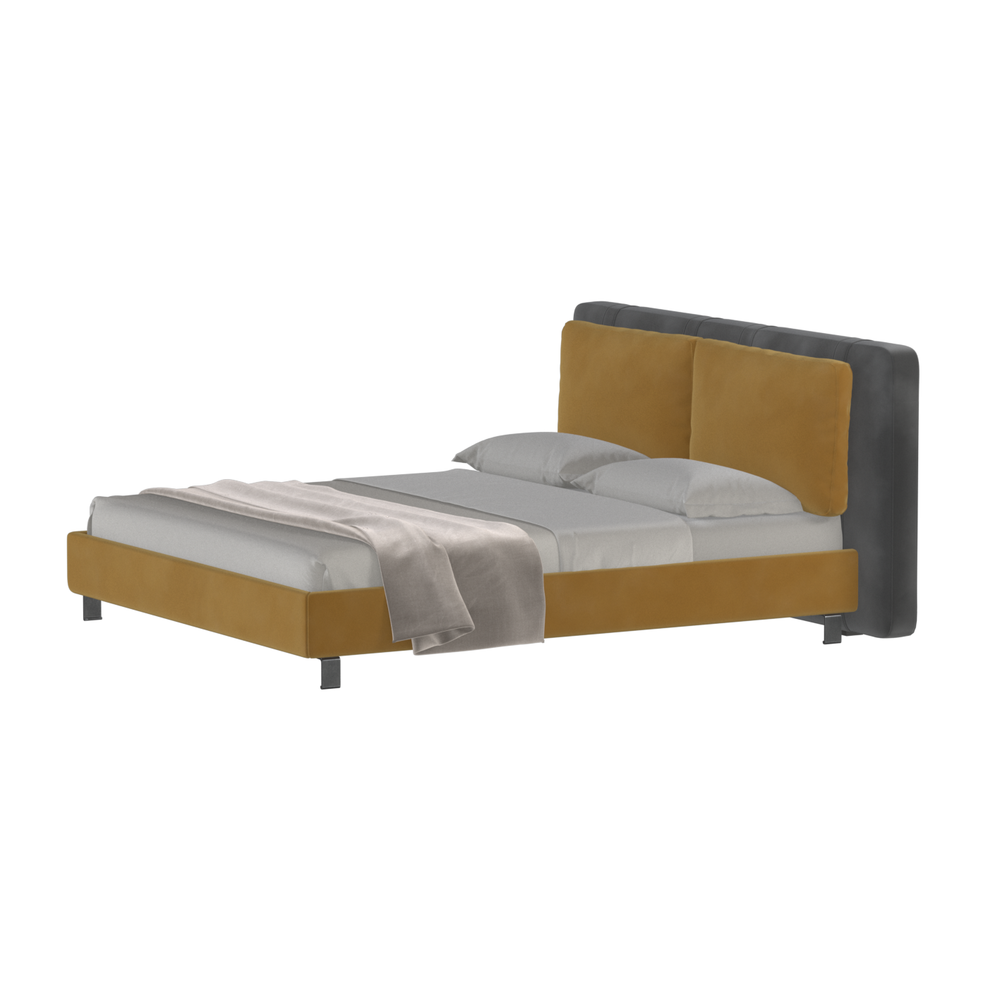 Giovanna Double Bed with Elegant Headboard