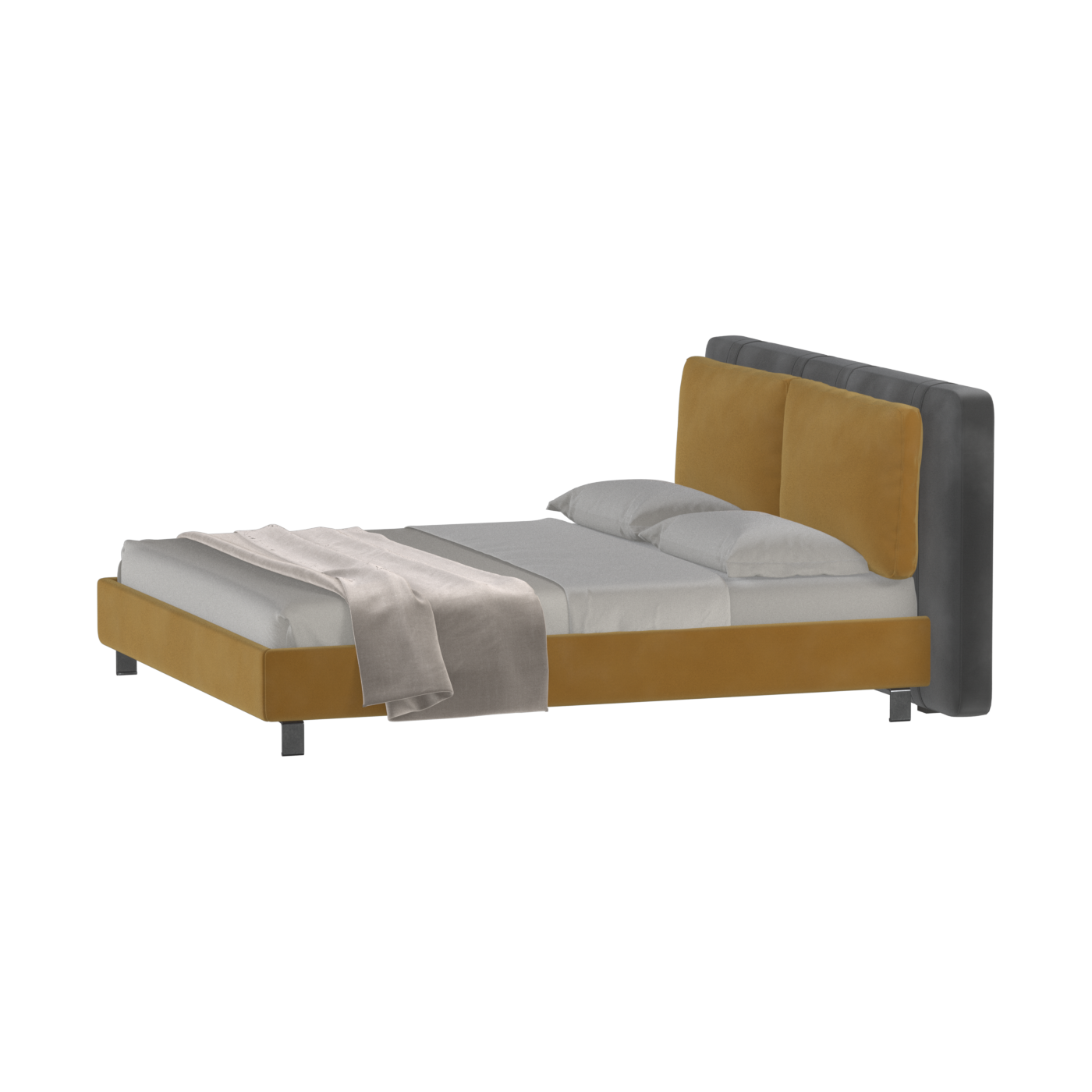 Giovanna Double Bed with Elegant Headboard