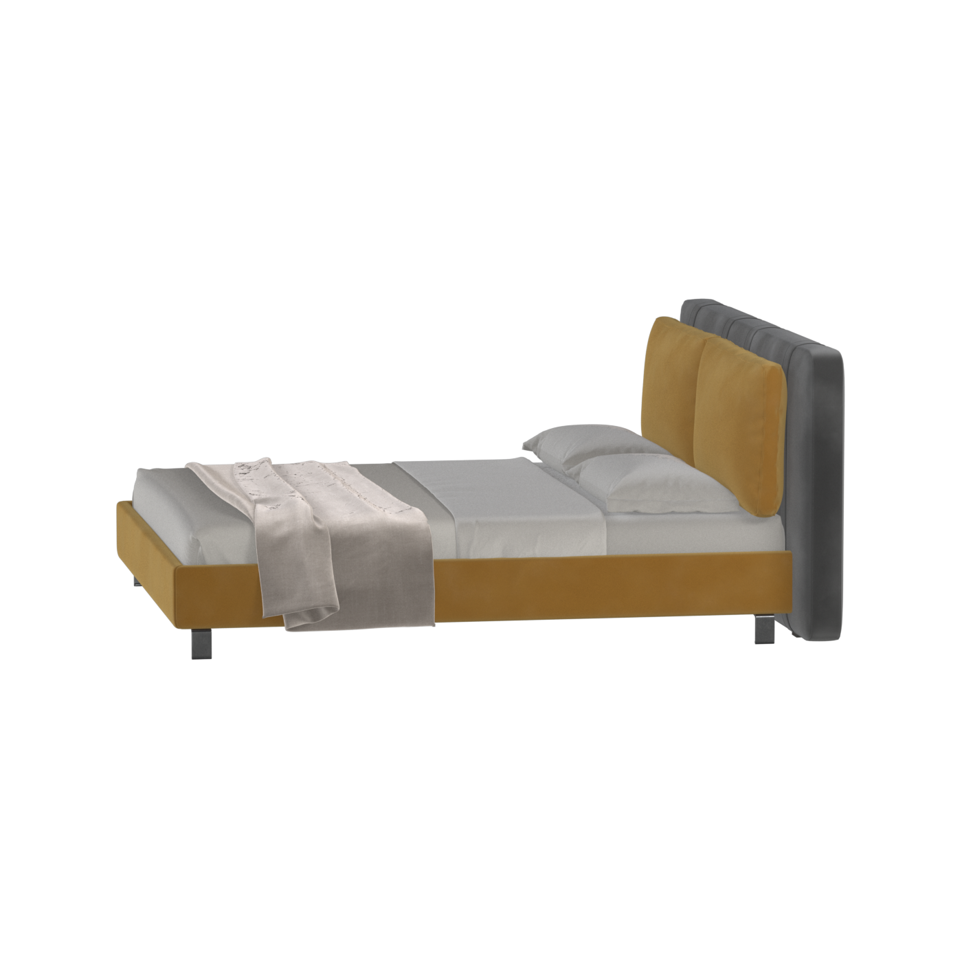Giovanna Double Bed with Elegant Headboard