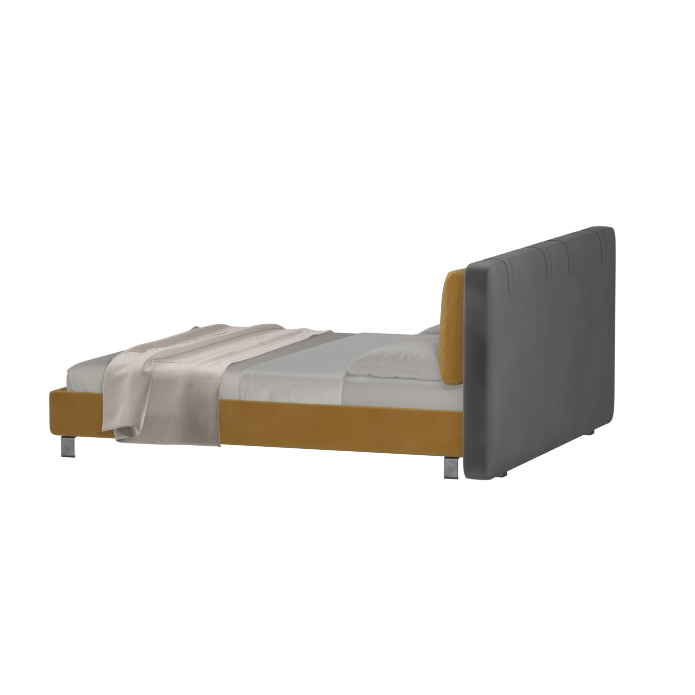 Giovanna Double Bed with Elegant Headboard