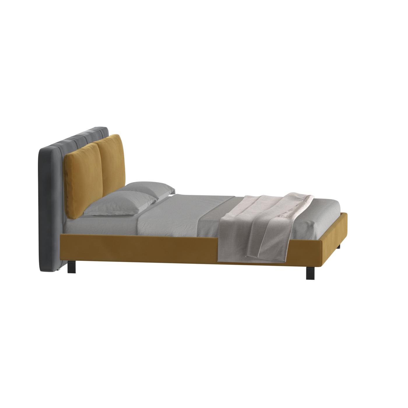 Giovanna Double Bed with Elegant Headboard