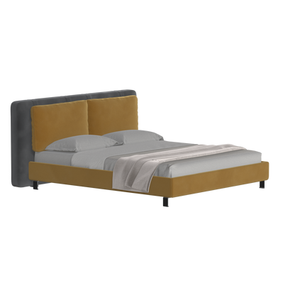 Giovanna Double Bed with Elegant Headboard