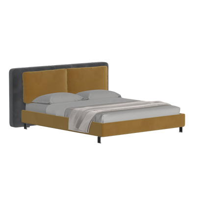 Giovanna Double Bed with Elegant Headboard