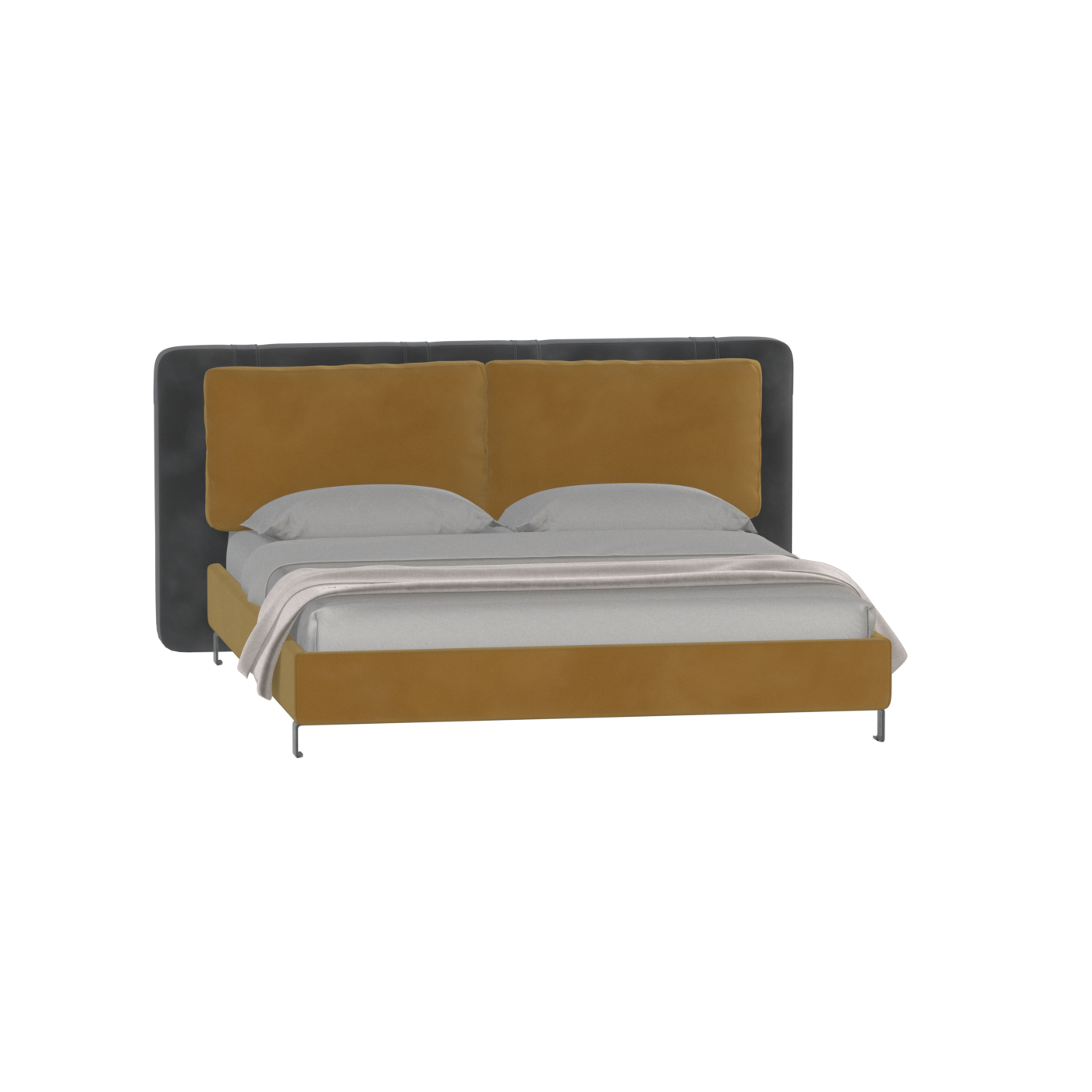 Giovanna Double Bed with Elegant Headboard