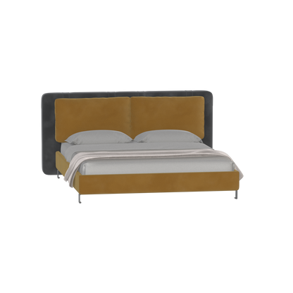 Giovanna Double Bed with Elegant Headboard