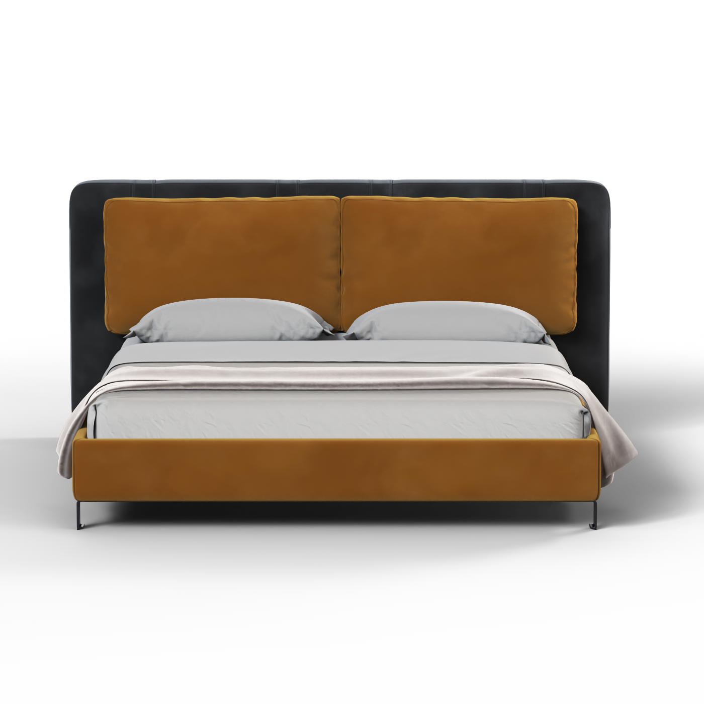 Giovanna Double Bed with Elegant Headboard