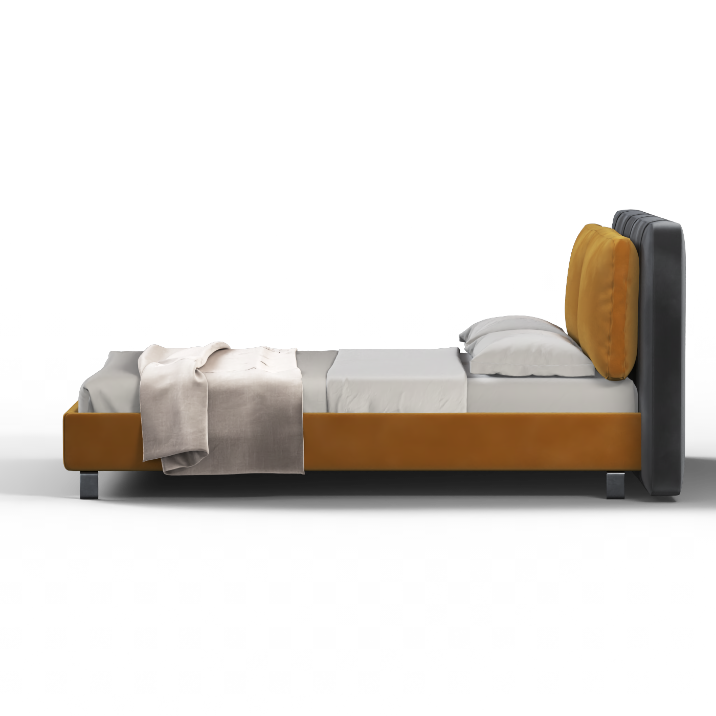 Giovanna Double Bed with Elegant Headboard