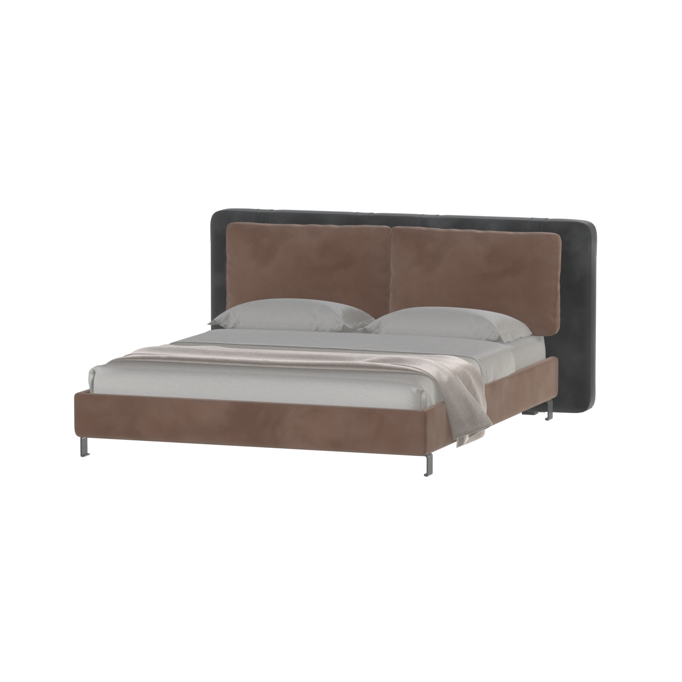 Giovanna Double Bed with Elegant Headboard