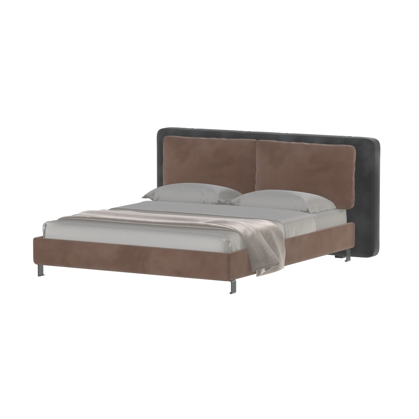 Giovanna Double Bed with Elegant Headboard