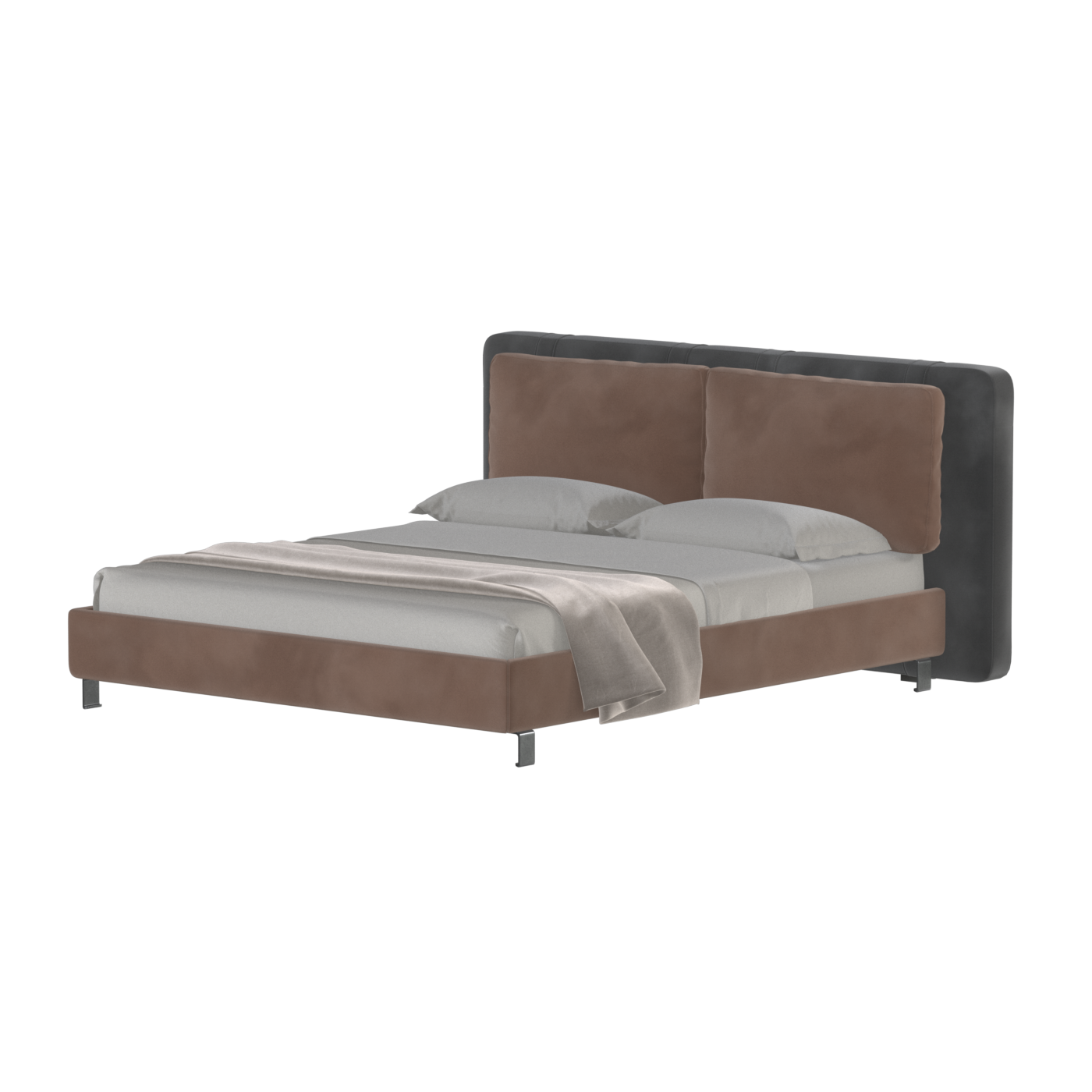 Giovanna Double Bed with Elegant Headboard