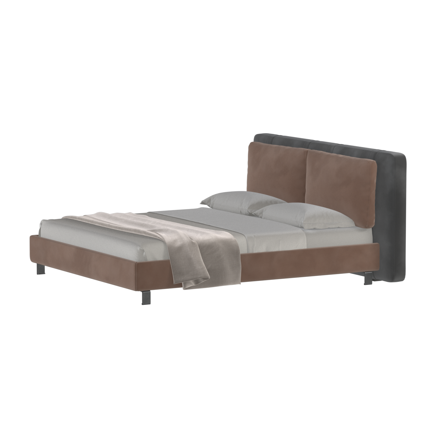 Giovanna Double Bed with Elegant Headboard