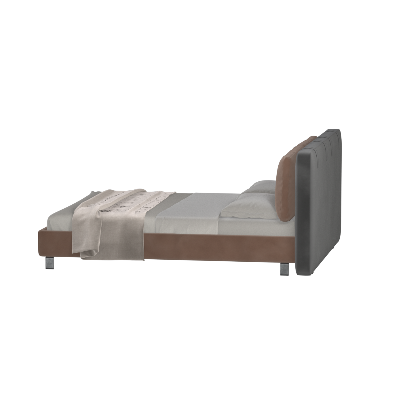 Giovanna Double Bed with Elegant Headboard
