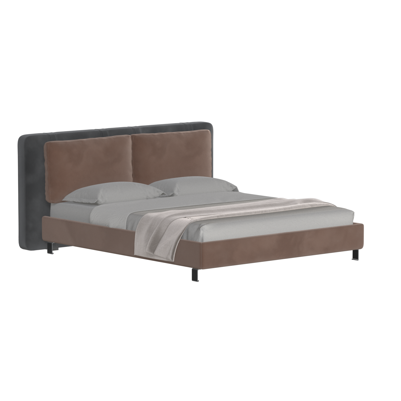 Giovanna Double Bed with Elegant Headboard