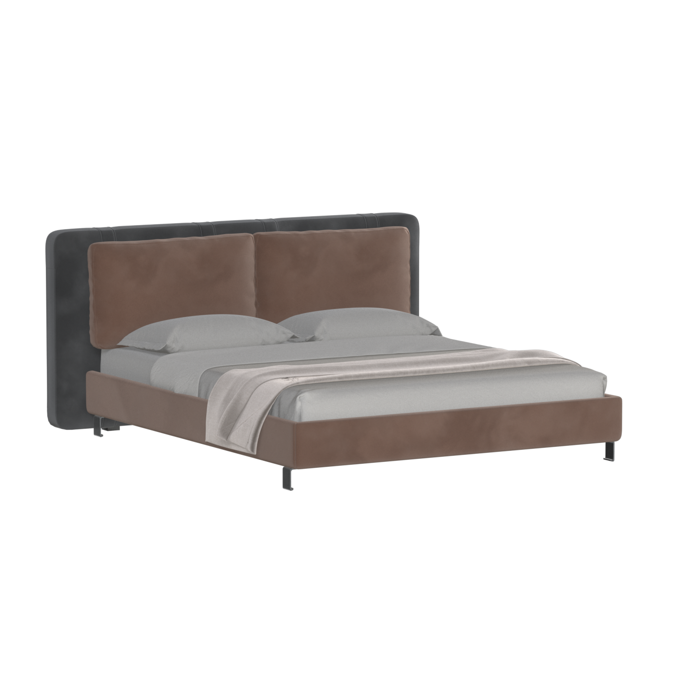 Giovanna Double Bed with Elegant Headboard