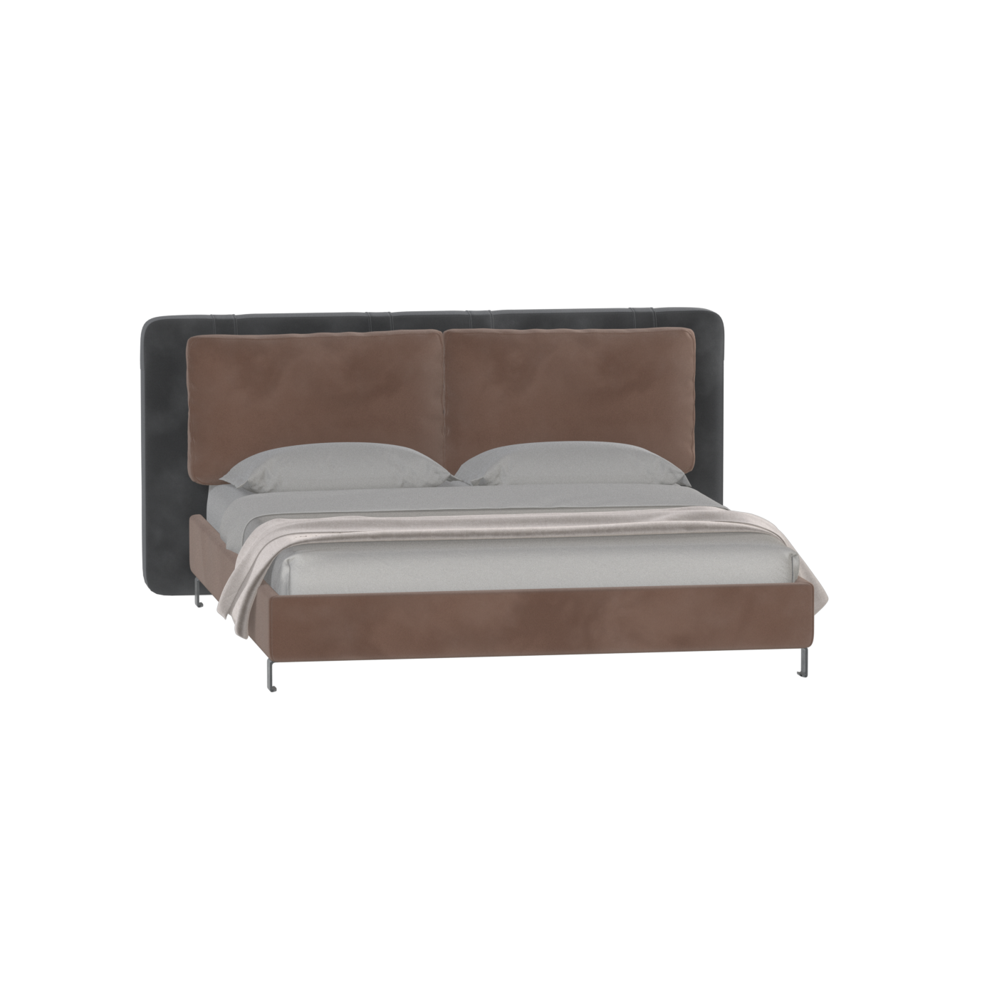 Giovanna Double Bed with Elegant Headboard