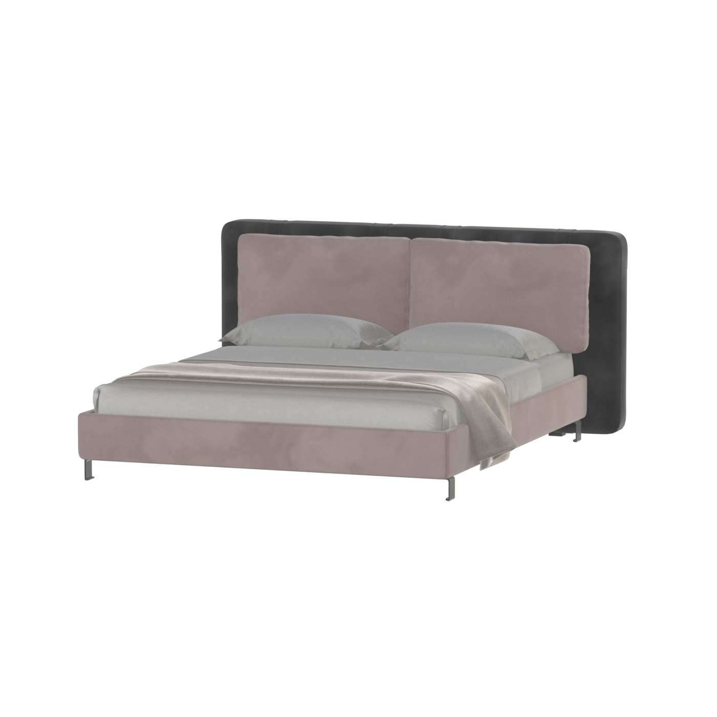 Giovanna Double Bed with Elegant Headboard