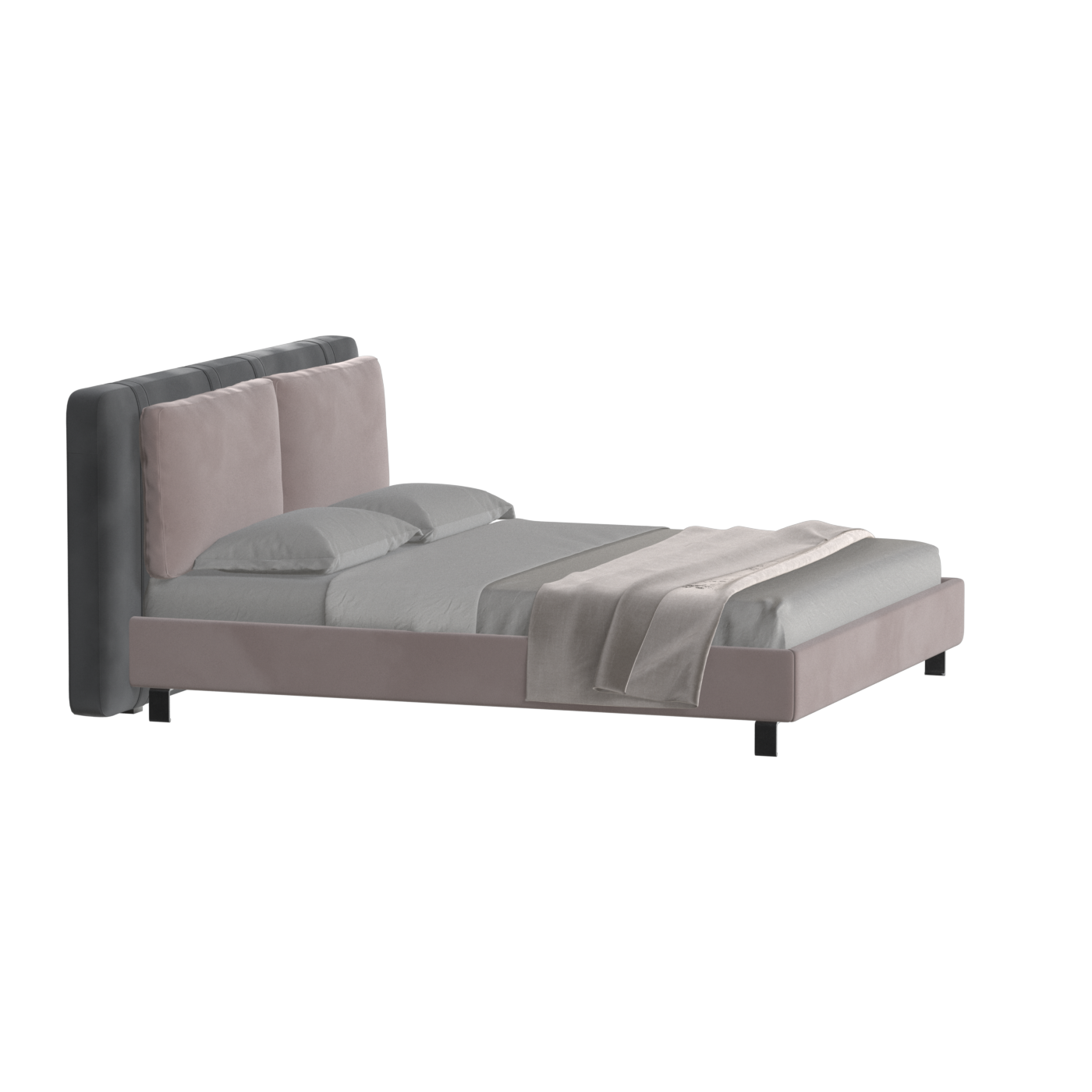 Giovanna Double Bed with Elegant Headboard