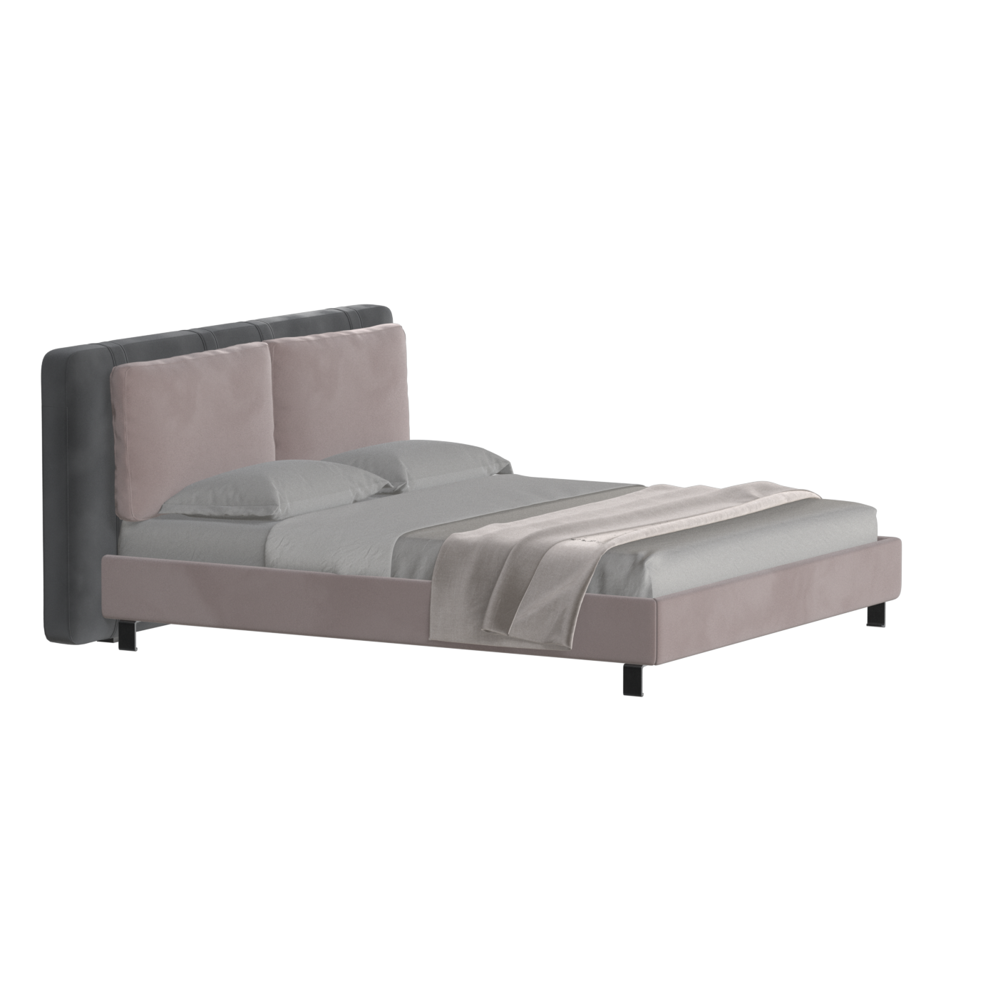 Giovanna Double Bed with Elegant Headboard