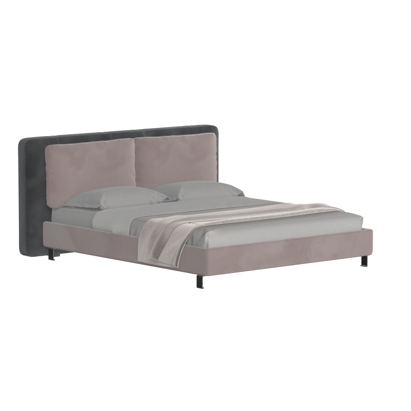 Giovanna Double Bed with Elegant Headboard