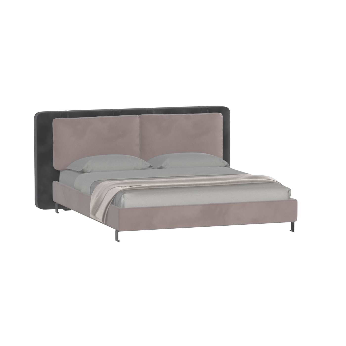 Giovanna Double Bed with Elegant Headboard