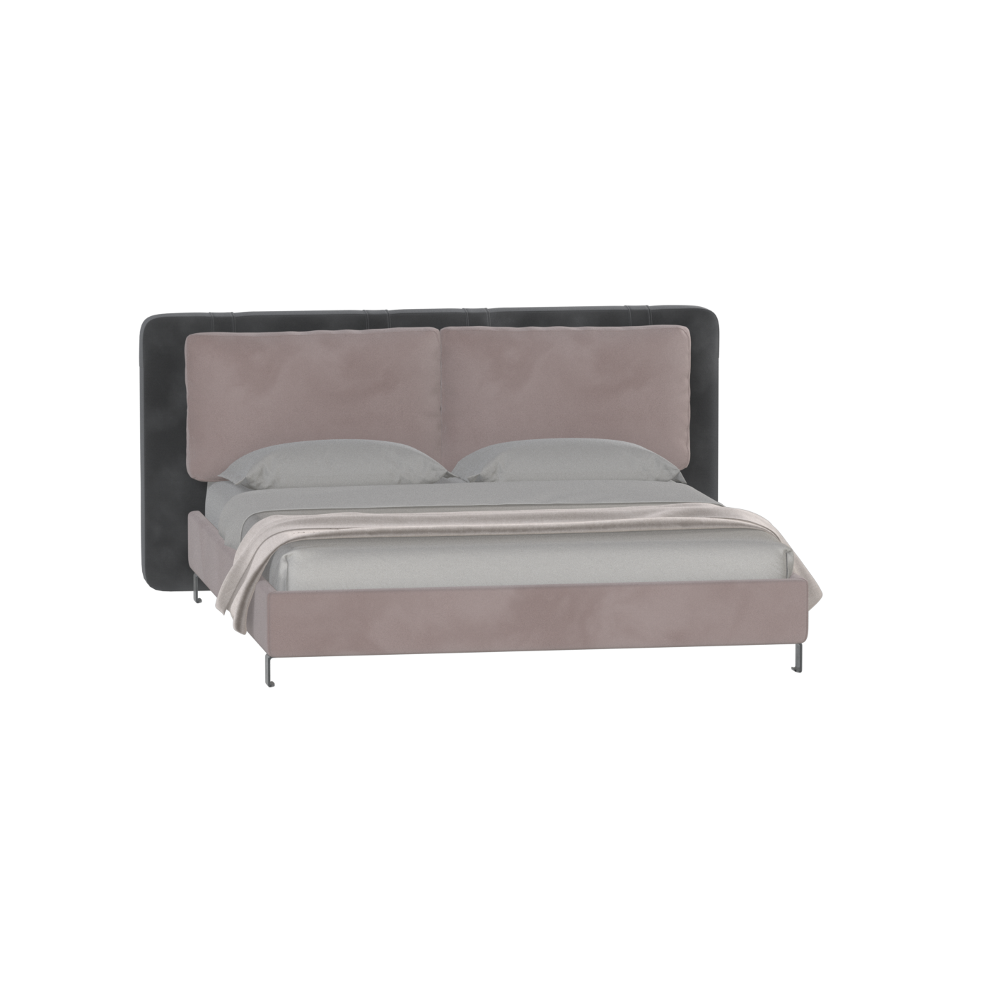 Giovanna Double Bed with Elegant Headboard